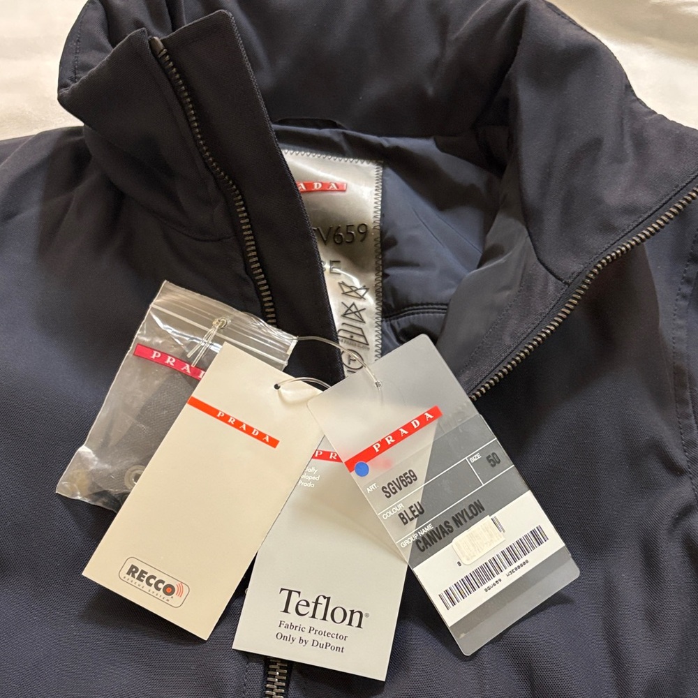 Prada Ski Jacket Charcoal Zip-Up Jacket Size 50 - Picture 13 of 16